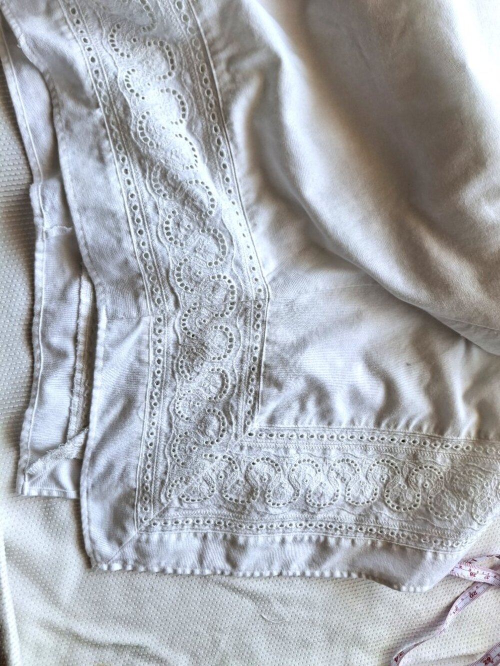 Moon River white lined boho-style linen-blend sundress with tie straps, size S - Picture 8 of 11